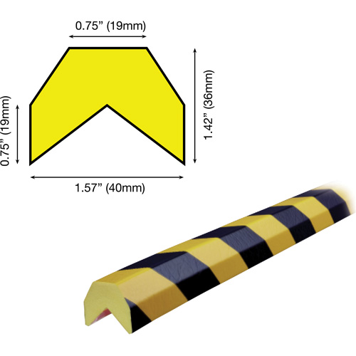 Butoir de protection de coin mod&egrave;le AA 5M Fastek