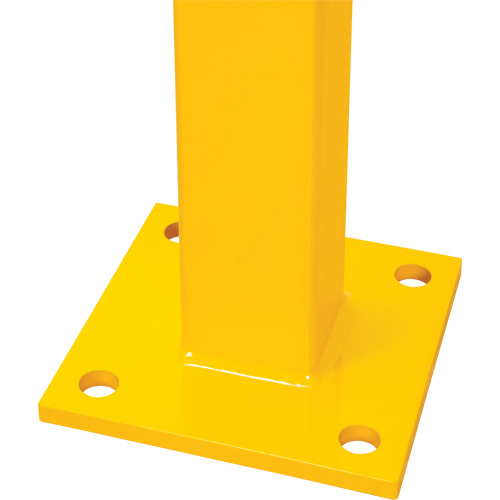Corner Post for Light-Duty Guard Rails, Steel, 42" H, Safety Yellow Fastek