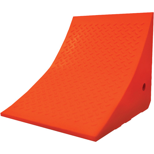 70 Ton Large Equipment Wheel Chock, Urethane, Orange Fastek