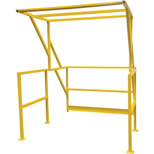 Mezzanine Safety Gate, 70" L x 77" H, 78" Raised, Yellow Fastek