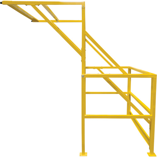Mezzanine Safety Gate, 70" L x 77" H, 78" Raised, Yellow Fastek