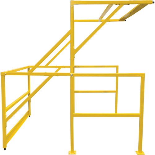 Mezzanine Safety Gate, 70" L x 77" H, 78" Raised, Yellow Fastek
