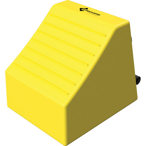 Cale de roue ultra-robuste pour l'exploitation mini&egrave;re Checkers Safety, PEHD, Jaune, 14-1/2" la x 17-1/2" p x 16" h Fastek