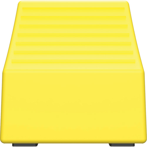 Cale de roue ultra-robuste pour l'exploitation mini&egrave;re Checkers Safety sans support, PEHD, Jaune, 14-1/2" la x 17-1/2" p x 16" h Fastek
