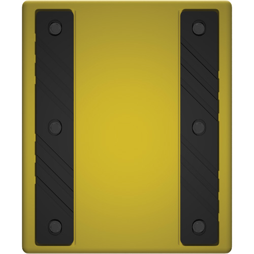 Cale de roue ultra-robuste pour l'exploitation mini&egrave;re Checkers Safety sans support, PEHD, Jaune, 14-1/2" la x 17-1/2" p x 16" h Fastek