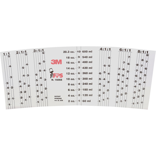 Bande &agrave; ins&eacute;rer indicatrice de rapport de m&eacute;lange pour godet PPS Fastek