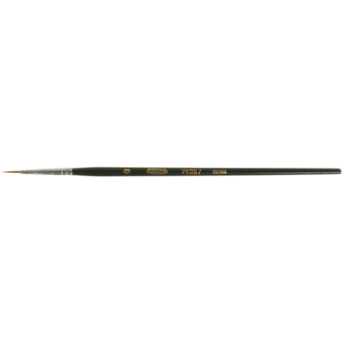 Artist Paint Brush, 1/16" Brush Width, Red Sable, Wood Handle Fastek