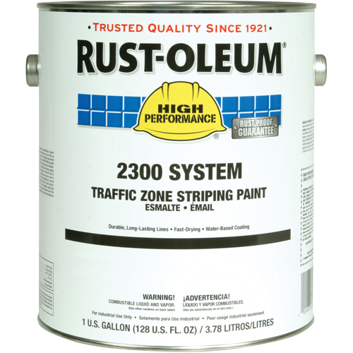 2300 System Traffic Zone Striping Paint, Yellow, Gallon Fastek