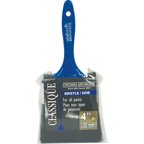 Classic Paint Brush, Bristle, Plastic Handle, 4" Width Fastek