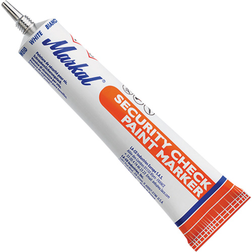 Security Check Paint Marker, 1.7 oz., Tube, White Fastek