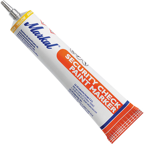 Security Check Paint Marker, 1.7 oz., Tube, Yellow Fastek