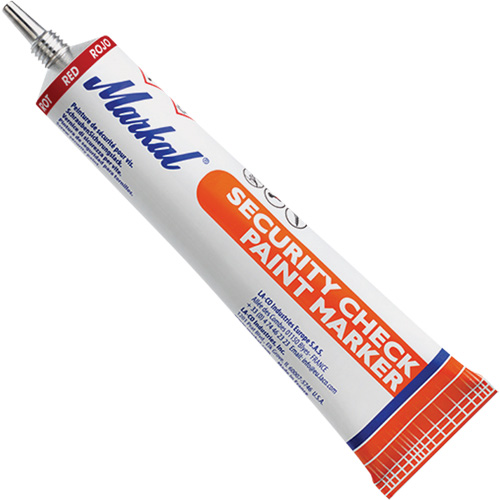 Security Check Paint Marker, 1.7 oz., Tube, Red Fastek