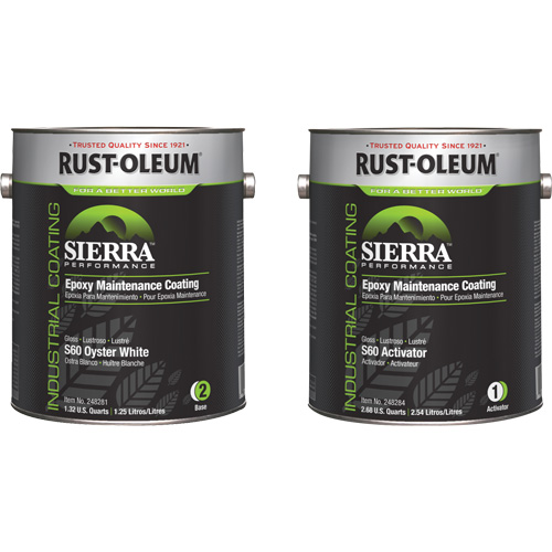 Sierra S60 Water-Based Epoxy Maintenance Coating Kit, Gallon, White Fastek