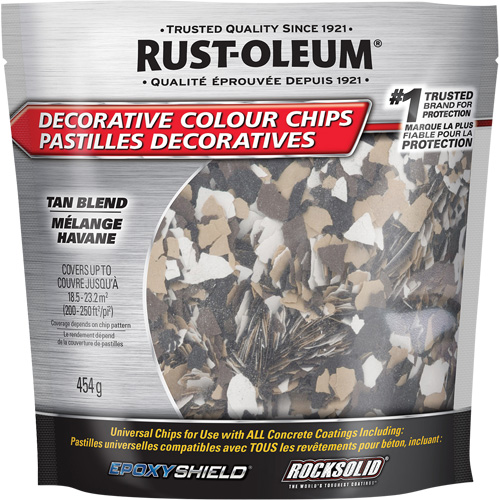 Decorative Colour Chips, 474 g, Bag, Tan Blend Fastek