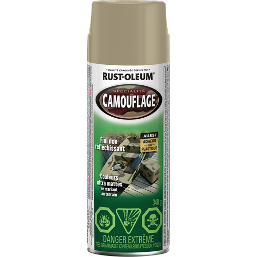 Peinture de camouflage Sp&eacute;cialit&eacute;, Canette a&eacute;rosol, Khaki Fastek