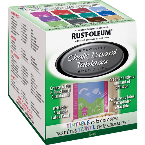 Specialty Chalk Board Paint, 824 ml, Kit, Tint Base Fastek