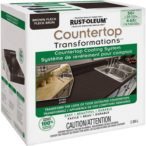 Countertop Transformations&reg; Fleck Countertop Coating System, 2.37 L, Kit, Brown Fleck Fastek