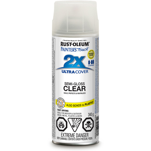 Painter's Touch&reg; Ultra Cover Paint, Clear, Semi-Gloss, Aerosol Can Fastek