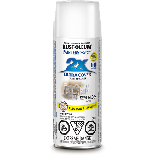 Painter's Touch&reg; Ultra Cover Paint, White, Semi-Gloss, Aerosol Can Fastek