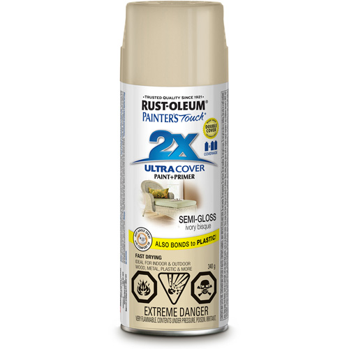 Painter's Touch&reg; Ultra Cover Paint, Ivory Bisque White, Semi-Gloss, Aerosol Can Fastek