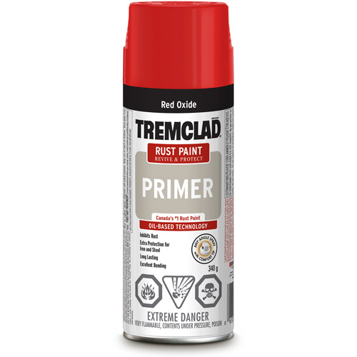 Tremclad&reg; Rust Primer Spray, Red Oxide, Very Flat, Aerosol Can Fastek
