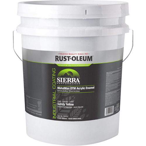 Sierra Performance MetalMax&reg; Plus DTM Acrylic Enamel, 5 gal., Pail, Yellow Fastek
