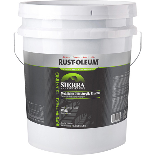 Sierra Performance MetalMax&reg; Plus DTM Acrylic Enamel, 5 gal., Pail, White Fastek