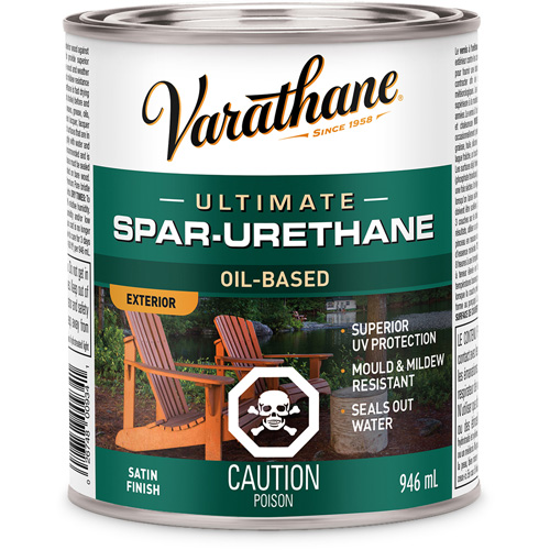 Rev&ecirc;tement &agrave; fini diamant pour bois Varathane, 946 ml, Transparent, Satin Fastek