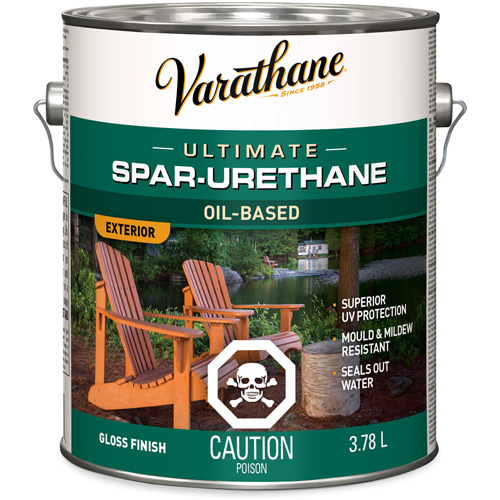 Fini diamant pour bois Varathane ext&eacute;rieur, 3,78 L, Transparent, Brillant Fastek