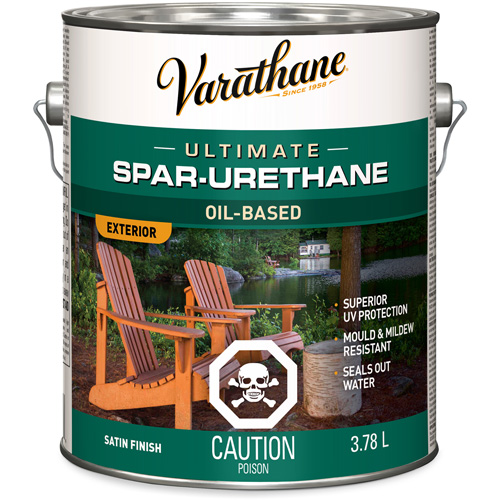 Varathane&reg; Diamond Outdoor Wood Finish, 3.78 L, Clear, Satin Fastek