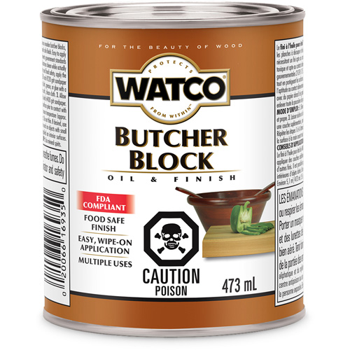 Watco&reg; Butcher Block Oil & Finish, 473 ml, Clear, Transparent Fastek