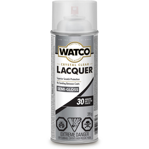 Watco&reg; Lacquer Wood Finish, 319 g, Clear, Semi-Gloss Fastek