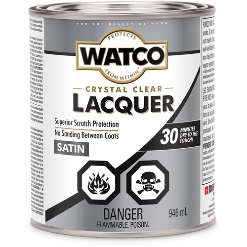 Watco&reg; Lacquer Wood Finish, 946 ml, Clear, Satin Fastek