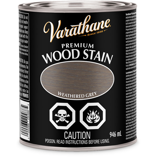 Varathane&reg; Premium Wood Stain, 946 ml, Weathered Grey Fastek