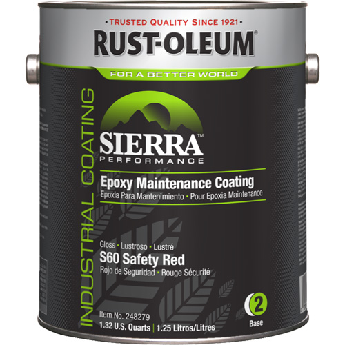 Sierra Performance S60 Maintenance Coating Base Component, 1 gal., Water-Based, Gloss, Red Fastek