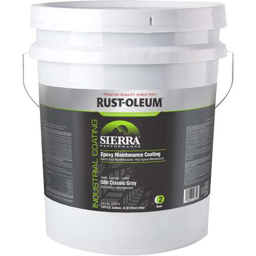 Sierra Performance S40 Floor Coating Base Component, 5 gal., Water-Based, High-Gloss, Grey Fastek