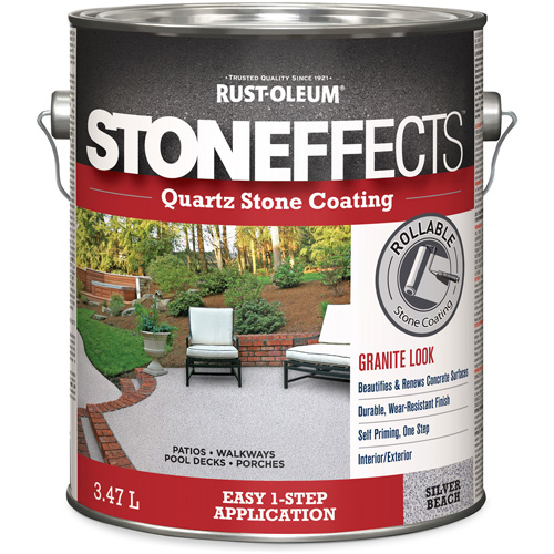 Stoneffects Quartz Stone Coating, 3.78 L, Water-Based, Textured, Grey Fastek