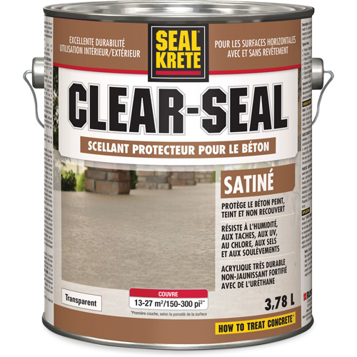Seal-Krete&reg; Protective Sealer, 3.78 L, Urethane-Based, Satin, Clear Fastek