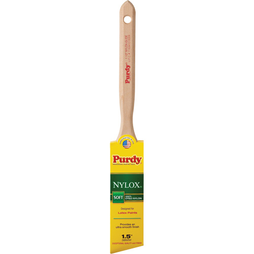 Nylox Glide Paint Brush, Nylon, Wood Handle, 1-1/2" Width Fastek