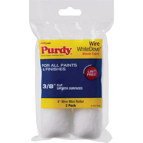 Mini rouleau en fil m&eacute;tallique Dove, Nap 9,5 mm (3/8"), 101 mm (4") l Fastek