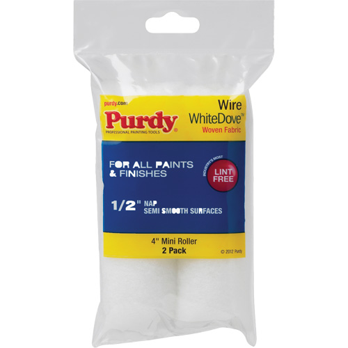 Mini rouleau en fil m&eacute;tallique Dove, Nap 12,7 mm (1/2"), 101 mm (4") l Fastek