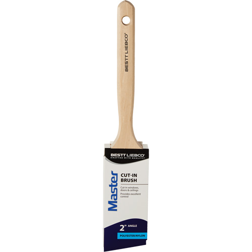Brosse coup&eacute;e Master, Poly/nylon, Manche Bois, Largeur de 2" Fastek