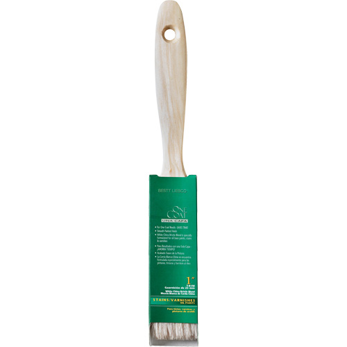 One Coat Trim & Wall Brush, White China, Wood Handle, 1" Width Fastek