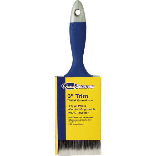 Quick Solutions Trim Brush, Polyester, Plastic Handle, 3" Width Fastek