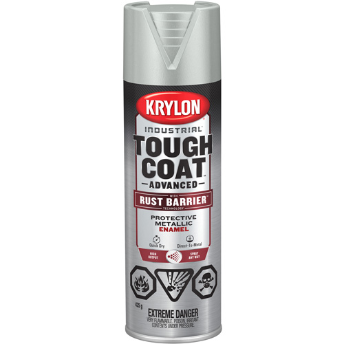 Tough Coat&reg; Advanced Paint with Rust Barrier Technology, Aluminum, Metallic, 425 g, Aerosol Can Fastek