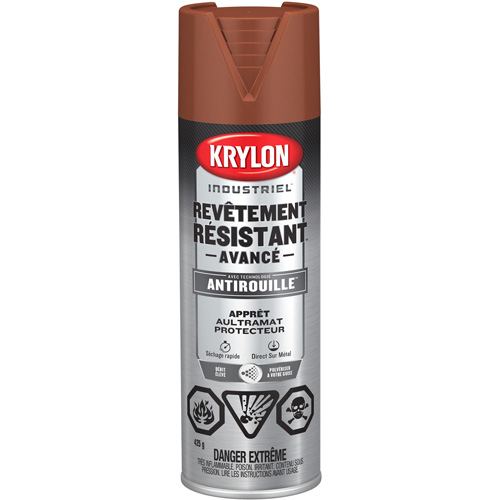 Tough Coat&reg; Advanced Paint with Rust Barrier Technology, Red Oxide Primer, Ultra-Flat, 425 g, Aerosol Can Fastek