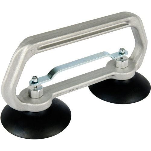 Appareils &agrave; ventouses - Ventouse double industrielle, 50 lb Capacit&eacute;, 4", Barre &agrave; tirer, 10" Longueur de la manche Fastek