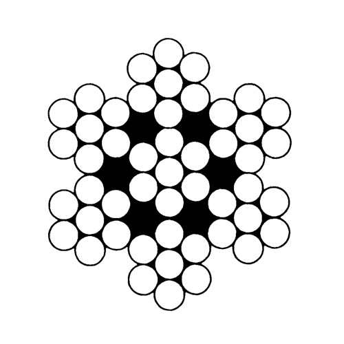 C&acirc;bles d'a&eacute;ronefs, 100' (30,48 m) x 3/64", 270 lb (0,135 tonne), Galvanis&eacute; Fastek