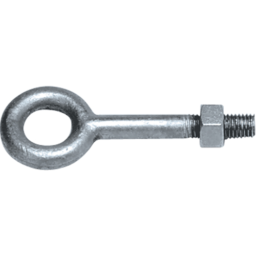Eye Bolts, 5/8" Dia., 4" L, Galvanized, 3500 lbs. (1.75 tons) Capacity Fastek