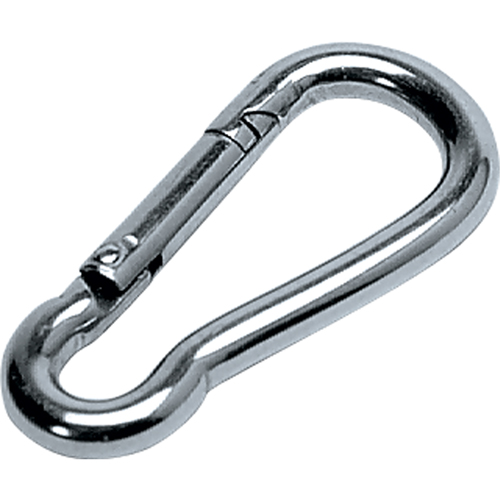 Stainless Steel Snap Hook, 200 lbs. (0.1 tons) Working Load Limit, 1/8" Size, 1/4" Eye Fastek